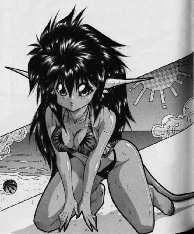 mink (dragon half), dragon half, tagme, bikini, monochrome, swimsuit
