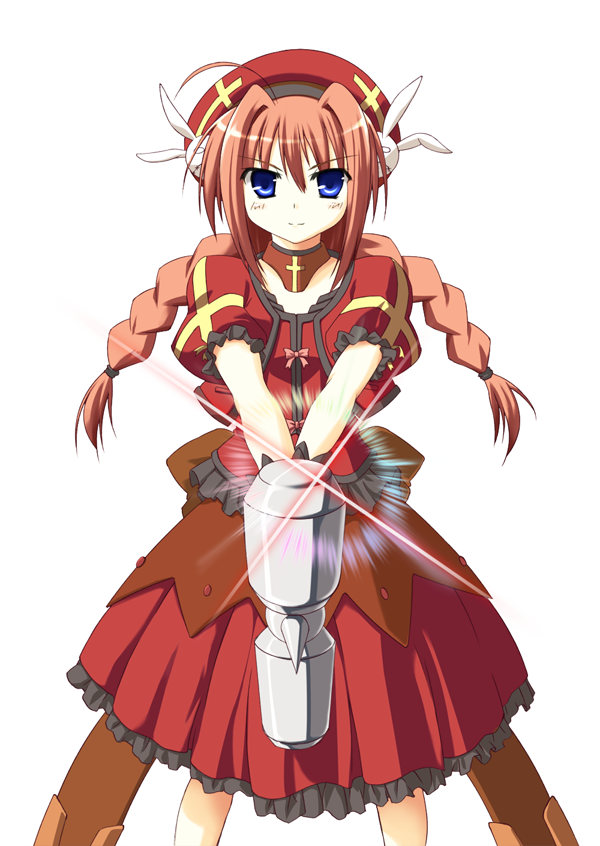 t-ray, graf eisen, vita (nanoha), lyrical nanoha, mahou shoujo lyrical nanoha, bad id, bad pixiv id, 00s, braid, solo, twin braids