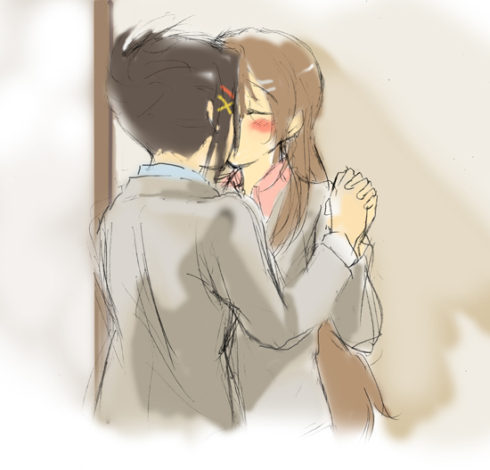 hareta, seita, sakurai kanade, sakurai yukino, candy boy, 00s, 2girls, blush, couple, holding hands, incest, kiss, multiple girls, siblings, sisters, yuri