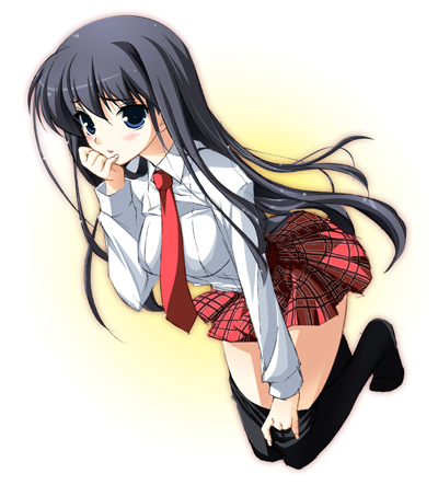 haoto luna, original, lowres, 1girl, female focus, pantyhose, school uniform, solo