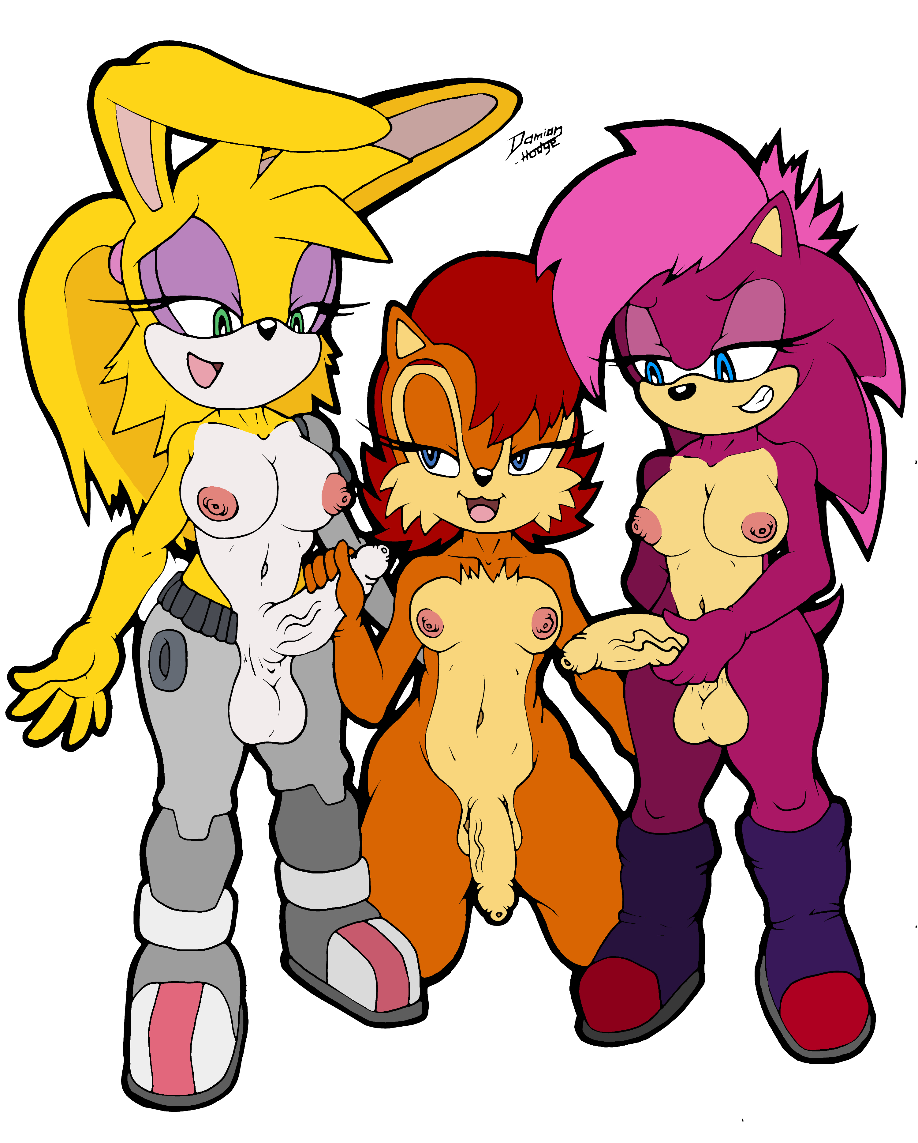 Rule34 – If it exists, there is porn of it / damian hodge, bunnie rabbot, sally acorn, sonia the hedgehog / 240008