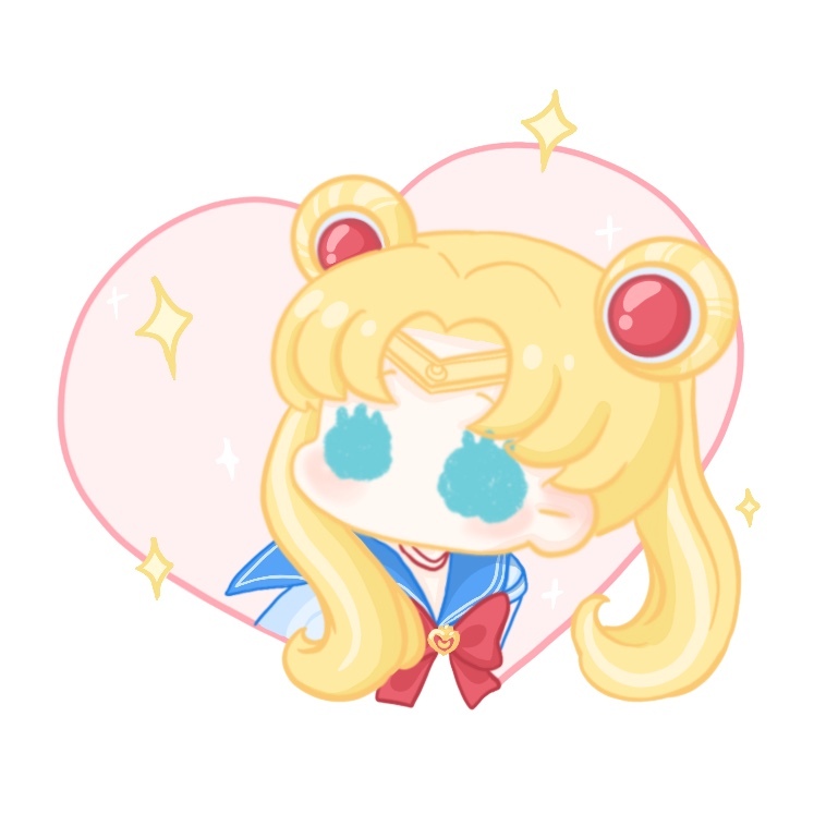 xiaoyu qixing, sailor moon, tsukino usagi, bishoujo senshi sailor moon, derivative work, screenshot redraw, 1girl, blonde hair, blue eyes, blue sailor collar, blush stickers, bow, bowtie, brooch, choker, circlet, crescent, cropped torso, double bun, expressionless, eyelashes, hair bun, hair ornament, hair over shoulder, heart, heart background, heart brooch, jewelry, leotard, long hair, looking at viewer, magical girl, meme, no mouth, parted bangs, red bow, red bowtie, sailor collar, sailor moon redraw challenge (meme), short sleeves, solid oval eyes, solo, sparkle, twintails, white background, white choker, white leotard