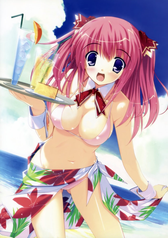 amane soh, yuki usagi, himemiya alice, himemiya arisu, 1girl, beach, bikini, day, female focus, solo, swimsuit