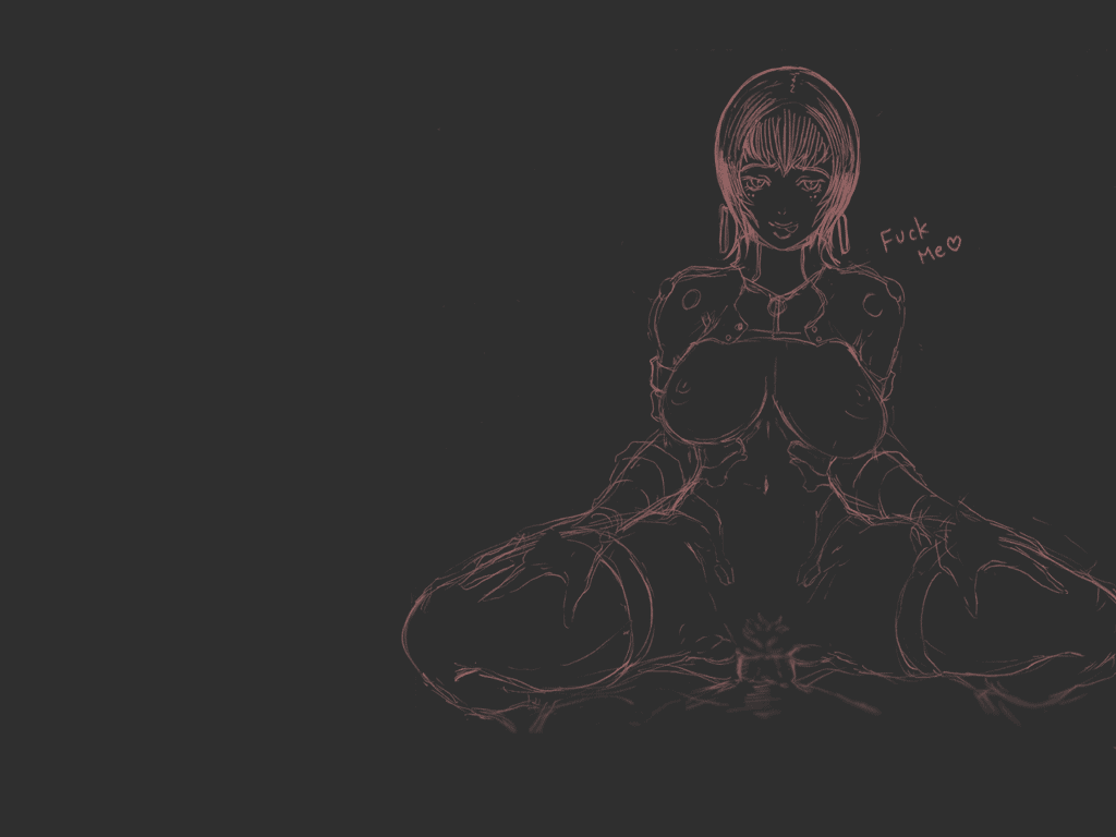 butcha-u, 1boy, 1girl, breasts, censored, dark, hetero, large breasts, monochrome, nipples, penis, pubic hair, sex, short hair, solo focus, thighhighs, vaginal