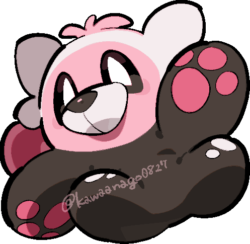 kawaanago, bewear, nintendo, pokemon, commentary request, lowres, chibi, chibi only, full body, gen 7 pokemon, no humans, pokemon (creature), pokemon focus, solo, transparent background, twitter username