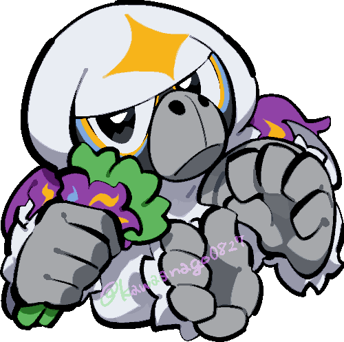 kawaanago, oranguru, nintendo, pokemon, commentary request, lowres, animal focus, chibi, chibi only, closed mouth, full body, gen 7 pokemon, holding, no humans, nostrils, pokemon (creature), pokemon focus, solo, transparent background, twitter username