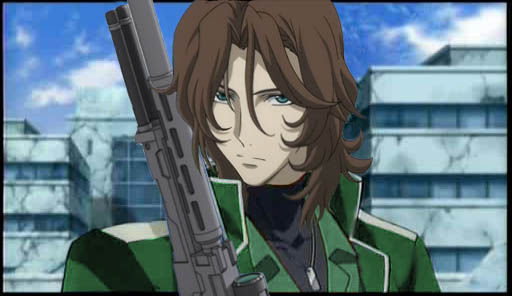 lockon stratos, neil dylandy, gundam, gundam 00, lyrical nanoha, mahou shoujo lyrical nanoha, mahou shoujo lyrical nanoha strikers, third-party edit, male focus, parody, solo
