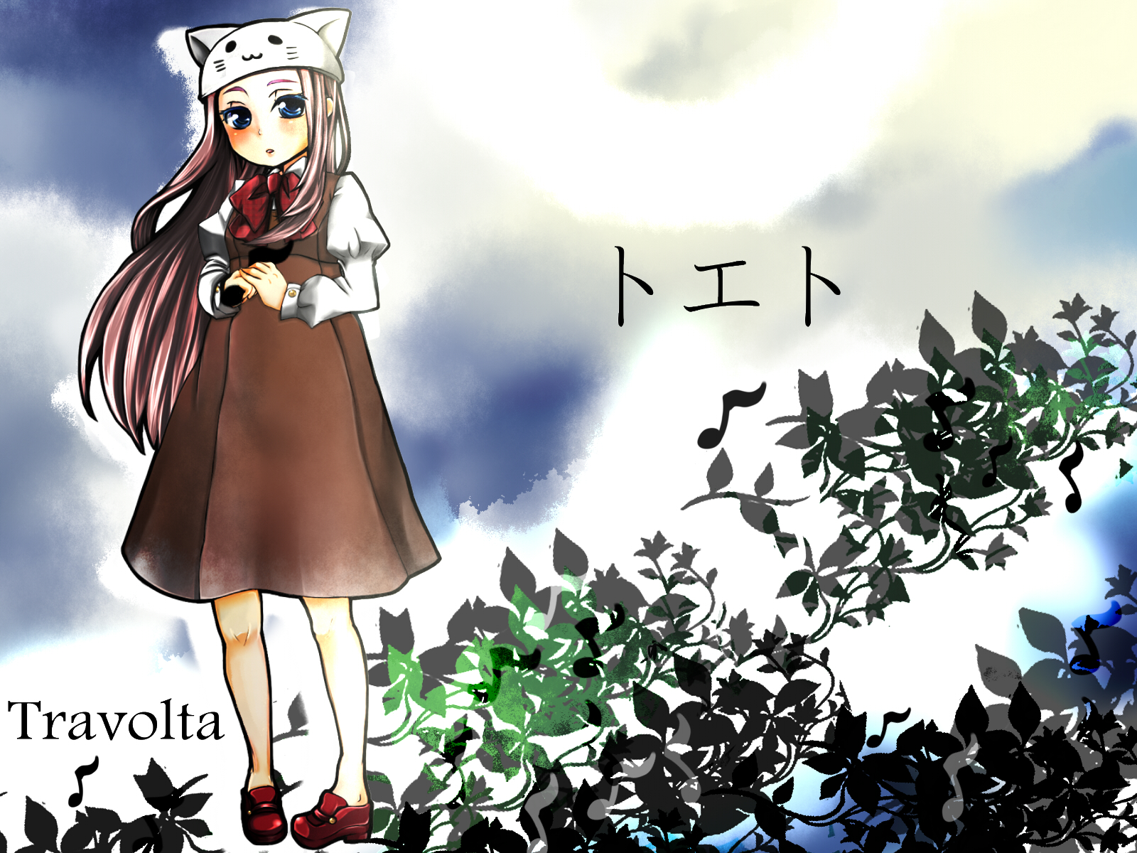 ra-shou, megurine luka, megurine luka (toeto), toeto (vocaloid), vocaloid, bad id, bad pixiv id, highres, animal hat, cat hat, hat, solo