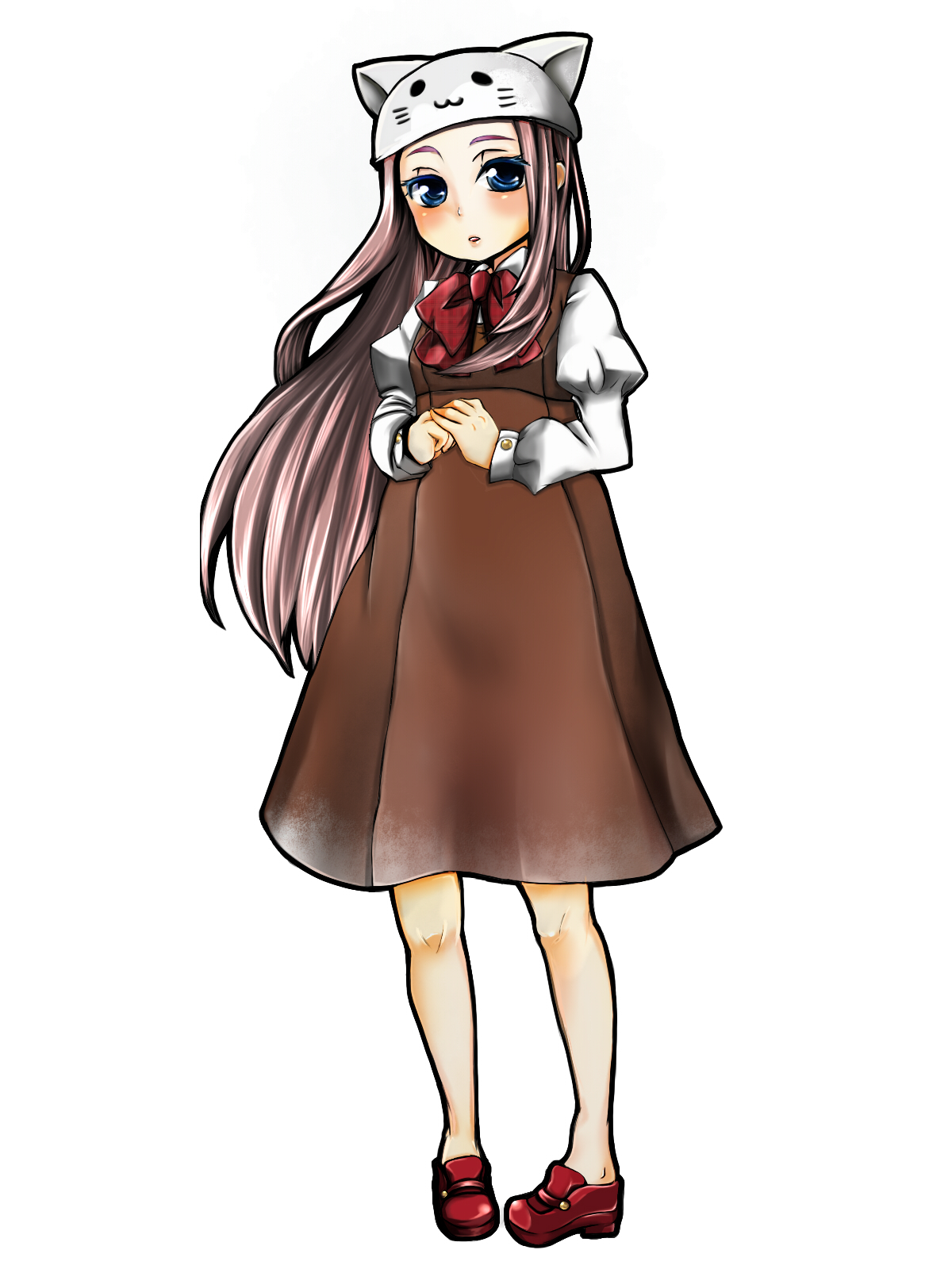 ra-shou, megurine luka, megurine luka (toeto), toeto (vocaloid), vocaloid, bad id, bad pixiv id, highres, animal hat, cat hat, hat, solo