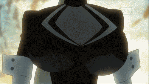 haruka gracia, basquash!, animated, animated gif, lowres, 00s, 1girl, bouncing breasts, breasts, cleavage, cleavage cutout, clothing cutout, female focus, head out of frame, huge breasts, large breasts, long hair, ponytail, solo, sunset, very long hair, walking, watermark, white hair