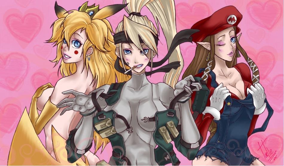 mario, pikachu, princess peach, princess zelda, samus aran, solid snake, metroid, super mario bros. 1, super smash bros., artist request, source request, cosplay, mario (cosplay), pikachu (cosplay), solid snake (cosplay)