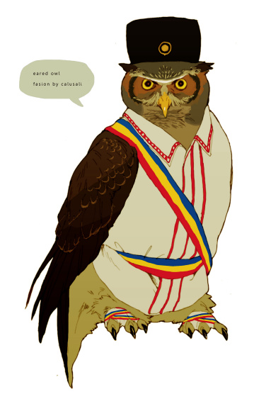 nagabe, original, commentary request, animal, bird, full body, looking at viewer, no humans, romanian clothes, simple background, white background