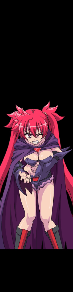 akaga hirotaka, scharlachrot, arcana heart, arcana heart 3, animated, animated gif, game cg, official art, 1girl, red eyes, red hair, short shorts, shorts