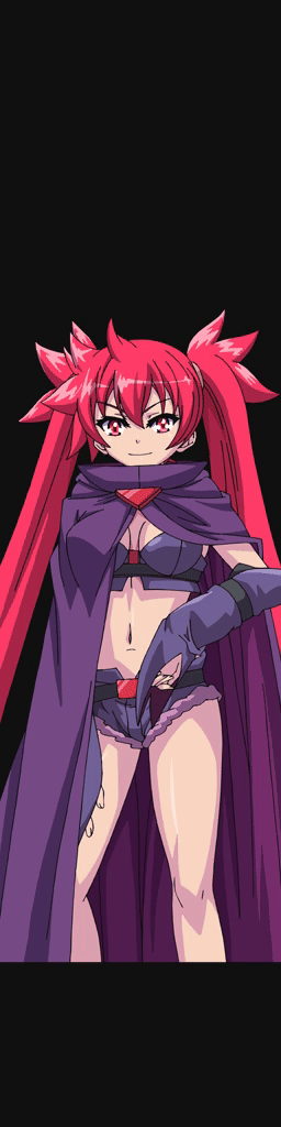 akaga hirotaka, scharlachrot, arcana heart, arcana heart 3, animated, animated gif, game cg, official art, 1girl, red eyes, red hair, short shorts, shorts, smile