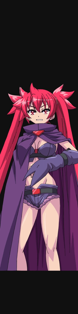 akaga hirotaka, scharlachrot, arcana heart, arcana heart 3, animated, animated gif, game cg, official art, 1girl, red eyes, red hair, short shorts, shorts, smile