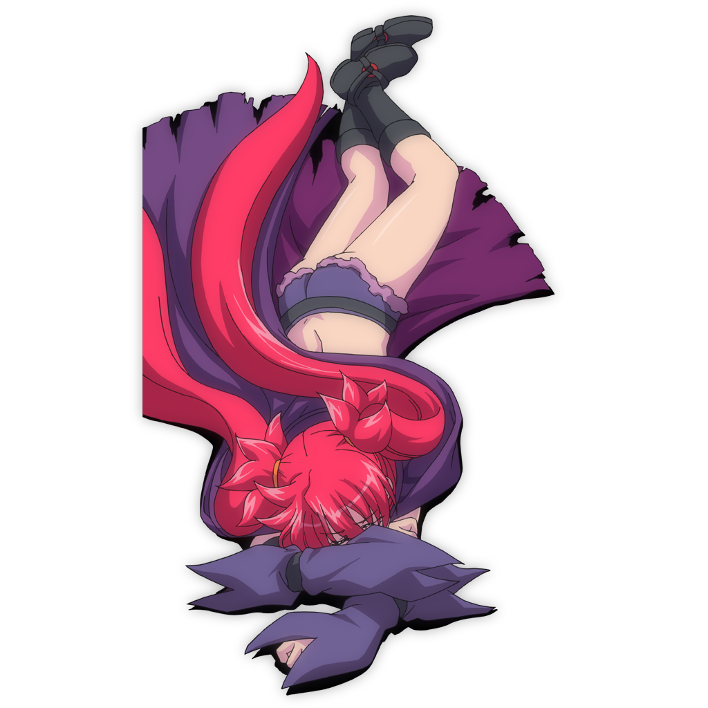 scharlachrot, arcana heart, arcana heart 3, game cg, official art, 1girl, ass, red eyes, red hair, short shorts, shorts