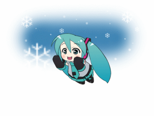 mameshiba (pixiv 59310), hatsune miku, vocaloid, animated, animated gif, lowres, 1girl, all fours, animal, aqua eyes, aqua hair, chibi, detached sleeves, dog, female focus, headphones, laughing, running, snow, solo, tattoo, thighhighs, twintails