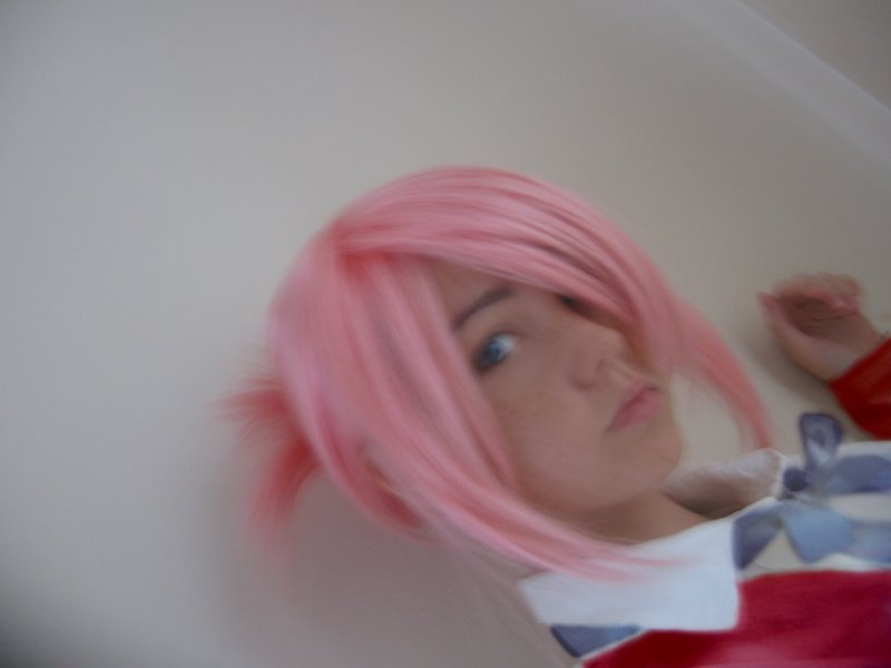 cosplay photo, off-topic, photo (medium), tagme, 1girl, blue eyes, child, cosplay, female focus, pink hair, solo