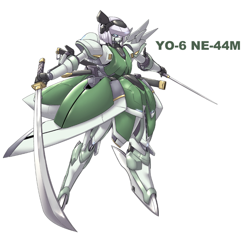 yoshi tama, konpaku youmu, touhou, female focus, katana, mecha, mechanization, no humans, robot, scabbard, sheath, sword, weapon