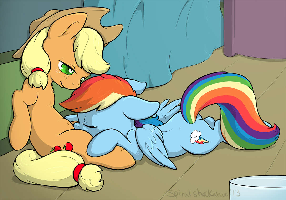 Rule34 – If it exists, there is porn of it / ryoshockwave, applejack (mlp), rainbow dash (mlp) / 241925