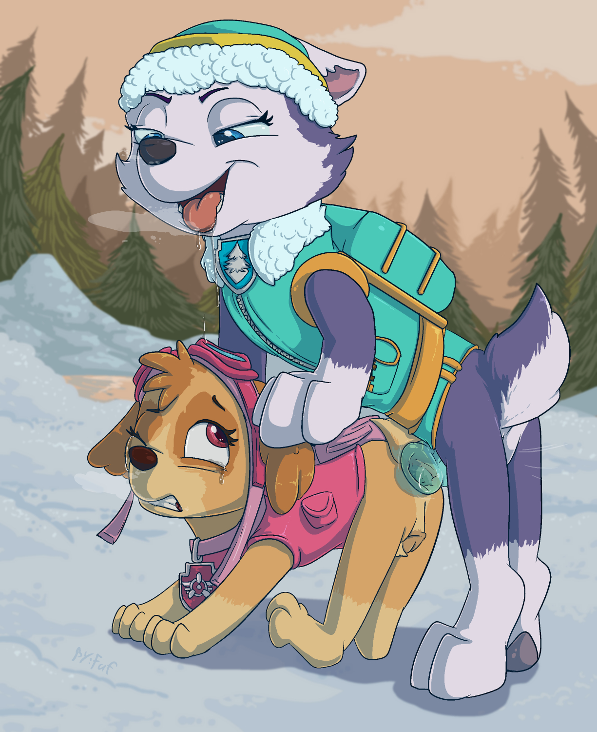 Rule34 – If it exists, there is porn of it / fuf, everest (paw patrol), skye (paw patrol) / 242035