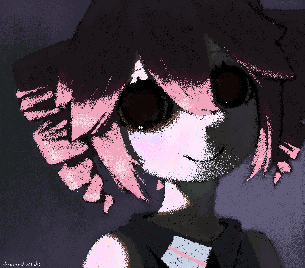 branchpuzzle, kasane teto, kasane teto (utau), utau, hashtag-only commentary, 1girl, artist name, black eyes, closed mouth, drill hair, hair between eyes, looking at viewer, portrait, red hair, smile, solo, twin drills