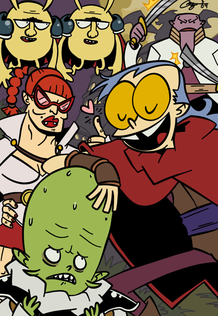 alice (superjail), magus, ozzie, slash (chrono trigger), the warden, chrono trigger, superjail, flea, heart, moon, parody