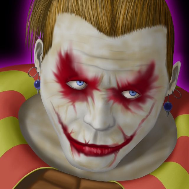 cefca palazzo, the joker, batman (series), dc comics, final fantasy, final fantasy vi, the dark knight, blonde hair, blue eyes, clown, glasgow smile, makeup, male focus, parody, solo
