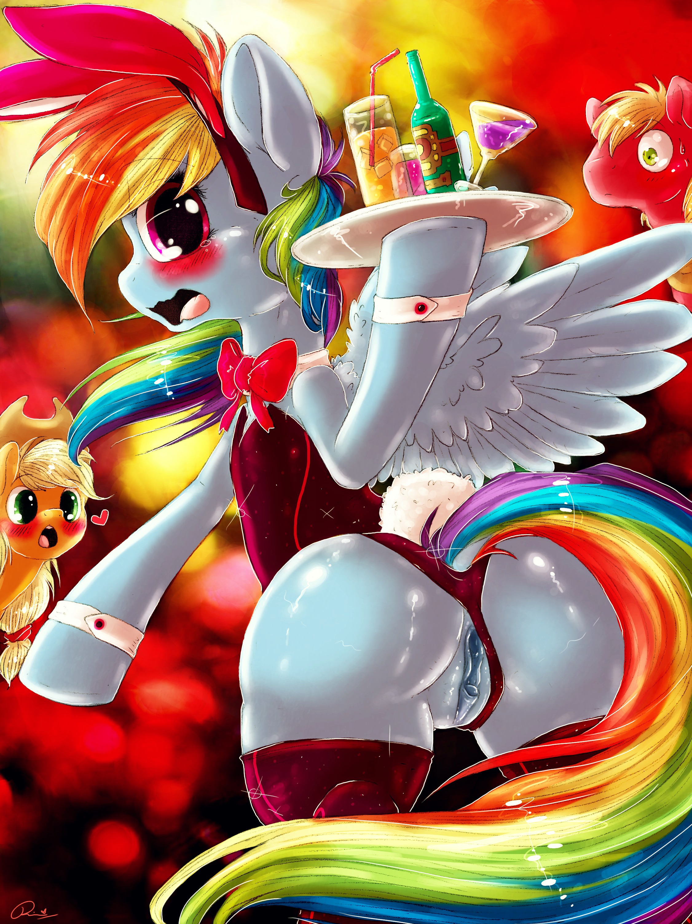 Rule34 – If it exists, there is porn of it / dimwitdog, applejack (mlp), big macintosh (mlp), rainbow dash (mlp) / 242381