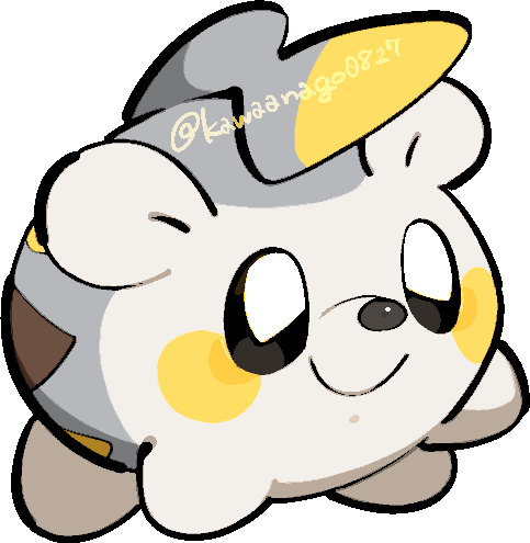 kawaanago, togedemaru, nintendo, pokemon, commentary request, lowres, chibi, chibi only, closed mouth, full body, gen 7 pokemon, no humans, pokemon (creature), pokemon focus, smile, solo, transparent background, twitter username