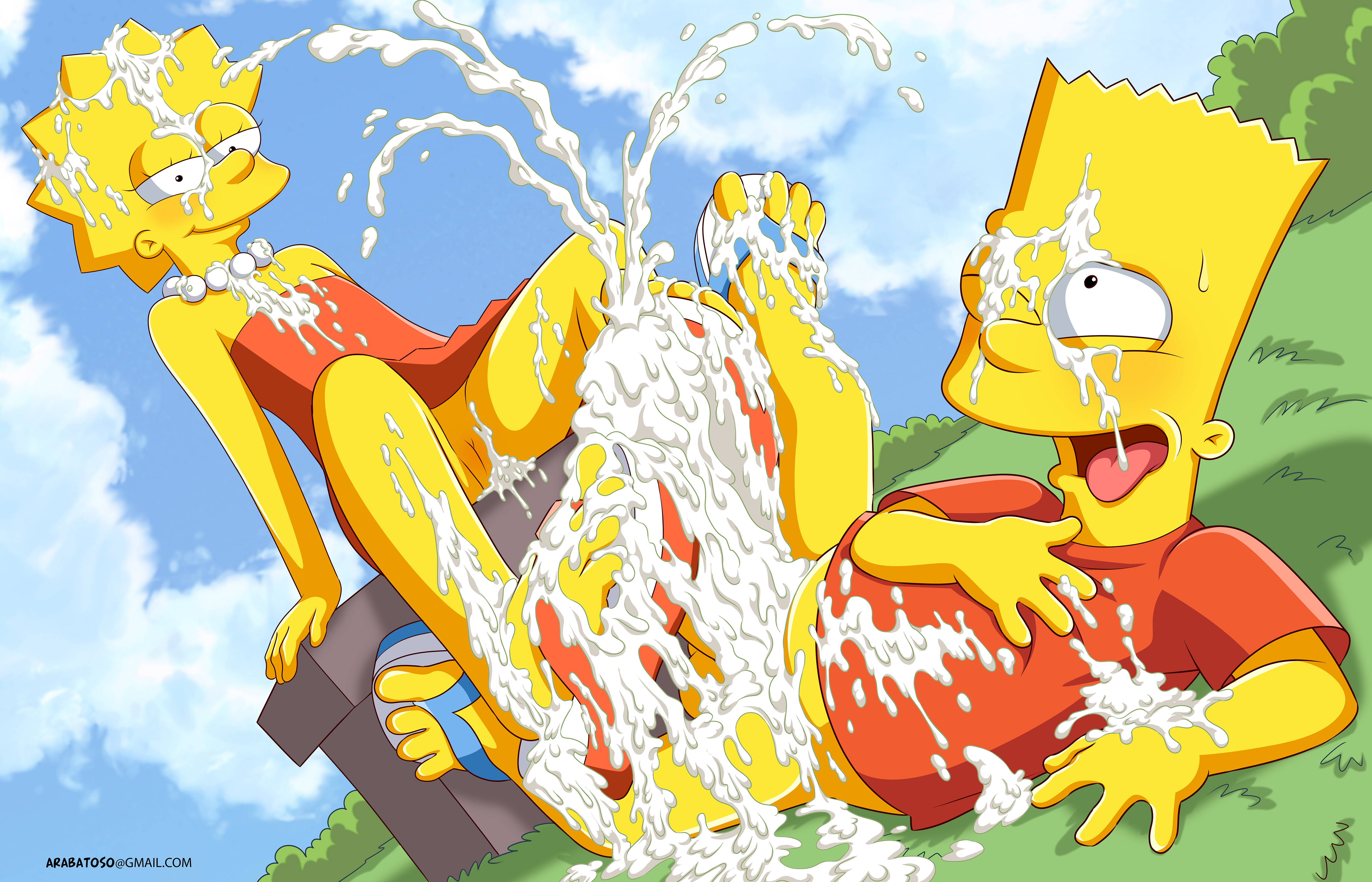 Rule34 – If it exists, there is porn of it / arabatos, bart simpson, lisa simpson / 242988