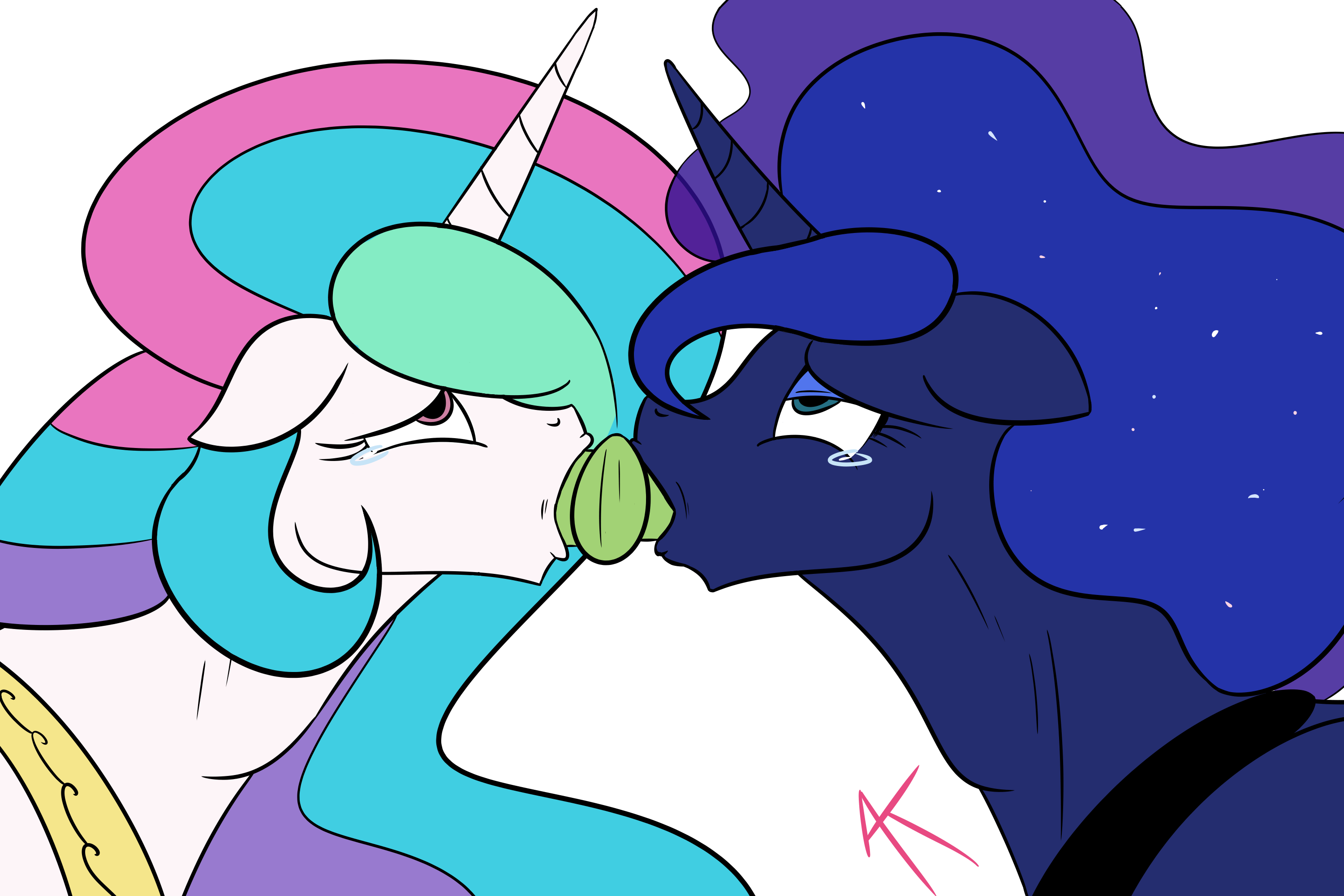 Rule34 – If it exists, there is porn of it / appelknekten, princess celestia (mlp), princess luna (mlp) / 243044