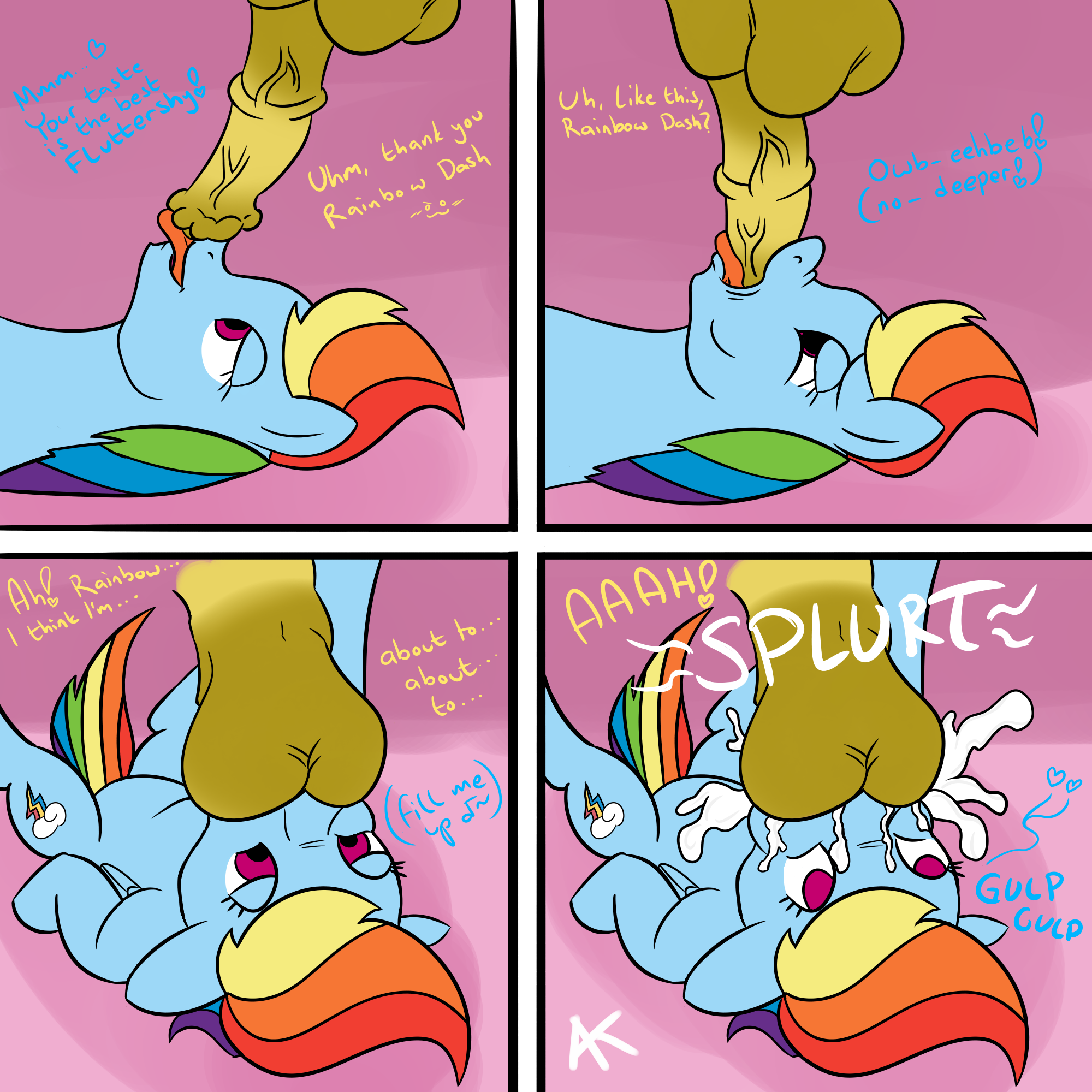 Rule34 – If it exists, there is porn of it / appelknekten, fluttershy (mlp), rainbow dash (mlp) / 243186