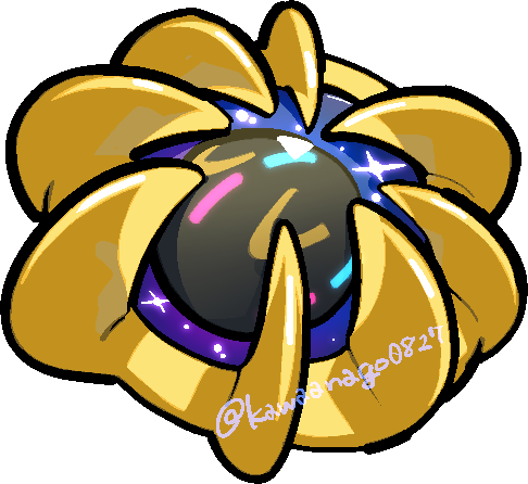 kawaanago, cosmoem, nintendo, pokemon, commentary request, lowres, chibi, chibi only, closed eyes, full body, gen 7 pokemon, legendary pokemon, no humans, pokemon (creature), pokemon focus, solo, transparent background, twitter username, u u