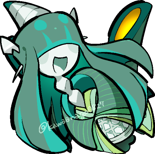 kawaanago, celesteela, nintendo, pokemon, commentary request, lowres, chibi, chibi only, covered eyes, full body, gen 7 pokemon, no humans, open mouth, pokemon (creature), pokemon focus, smile, solo, transparent background, twitter username, ultra beast