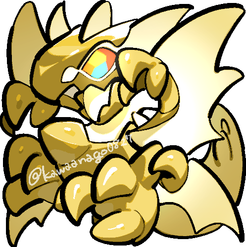 kawaanago, necrozma, necrozma (ultra), nintendo, pokemon, commentary request, lowres, chibi, chibi only, claws, dragon, dragon wings, full body, gen 7 pokemon, legendary pokemon, multiple wings, no humans, open mouth, pokemon (creature), pokemon focus, solo, transparent background, twitter username, wings