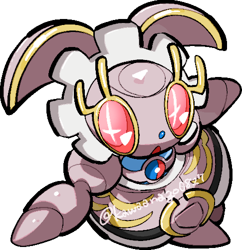 kawaanago, magearna, magearna (normal), nintendo, pokemon, commentary request, lowres, :o, blue nose, bright pupils, chibi, chibi only, colored sclera, cross-shaped pupils, eyelashes, full body, gen 7 pokemon, legendary pokemon, mythical pokemon, open mouth, pink eyes, pokemon (creature), pokemon focus, red sclera, robot, solo, symbol-shaped pupils, transparent background, twitter username, white pupils