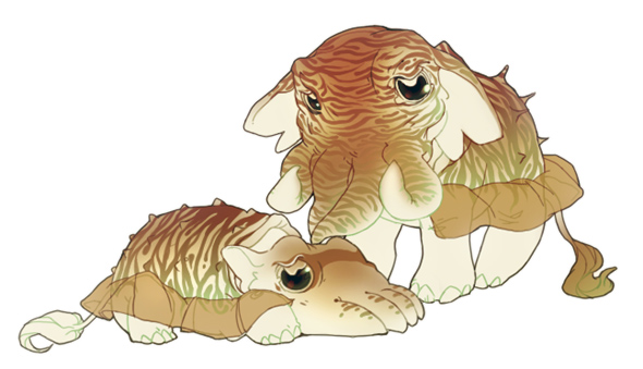 msh, msh (pixiv143034), creature, creepy, cuttlefish, elephant, fusion, horror (theme), no humans, sad, what