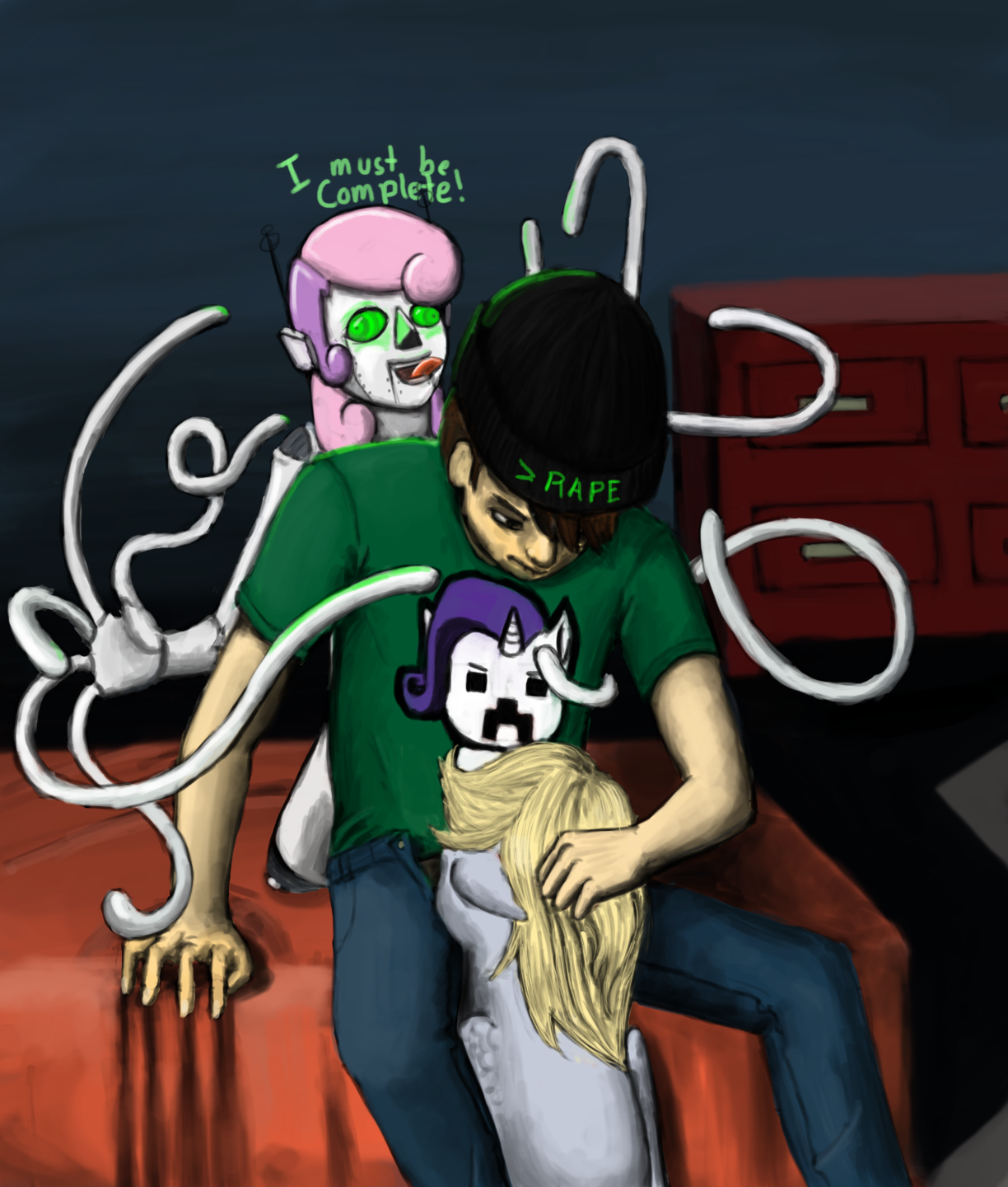 Rule34 – If it exists, there is porn of it / ratchieftain, creeper, derpy hooves, rarity (mlp), sweetie belle (mlp) / 244009