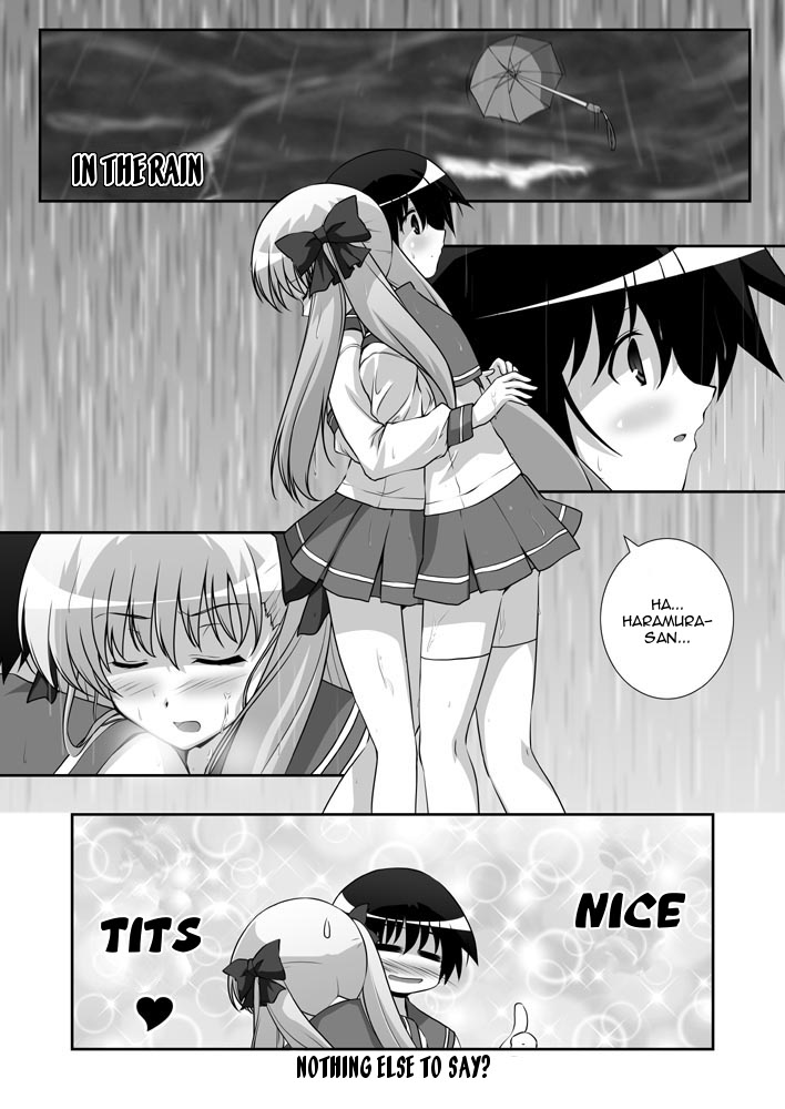 mikage takashi, haramura nodoka, miyanaga saki, saki (manga), hard-translated, third-party edit, translated, 00s, 2girls, 4koma, comic, english text, greyscale, monochrome, multiple girls, school uniform, serafuku, thighhighs, yuri