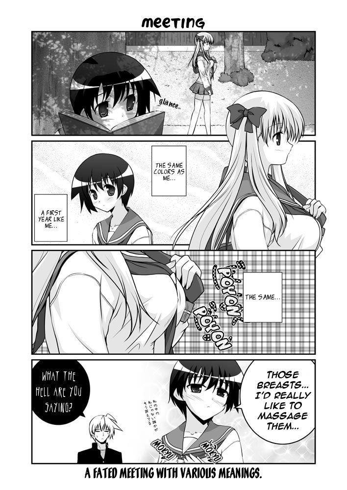 mikage takashi, haramura nodoka, miyanaga saki, suga kyoutarou, saki (manga), hard-translated, third-party edit, translated, 00s, 4koma, comic, english text, greyscale, monochrome, school uniform, serafuku