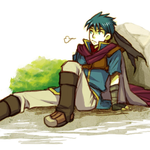 ike (fire emblem), fire emblem, fire emblem: path of radiance, fire emblem: radiant dawn, nintendo, lowres, blue eyes, blue hair, cape, gloves, headband, male focus, solo