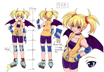 lilica felchenerow, aq interactive, arcana heart, atlus, examu, official art, source request, 1girl, inline skates, roller skates, skates, smile