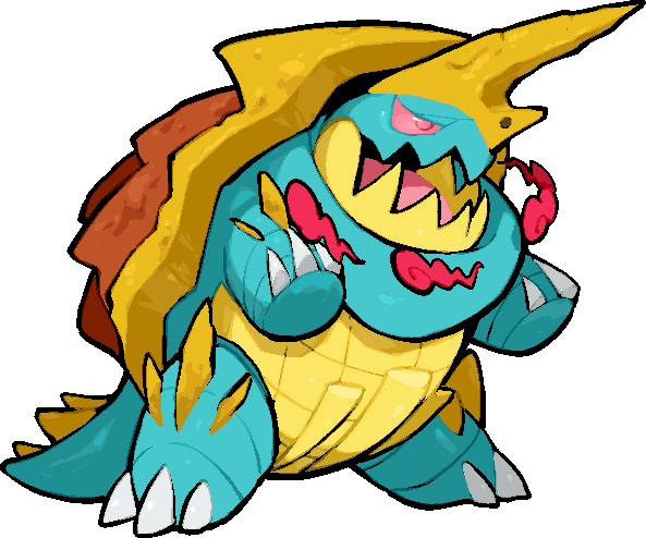 kawaanago, drednaw, gigantamax drednaw, nintendo, pokemon, commentary request, dynamax, full body, gen 8 pokemon, gigantamax, no humans, open mouth, pokemon (creature), pokemon focus, red clouds, solo, transparent background