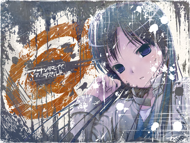 nomura teruya, kisaragi chihaya, idolmaster, idolmaster (classic), bad id, bad pixiv id, 00s, 1girl, blue eyes, blue hair, female focus, long hair, matching hair/eyes, solo