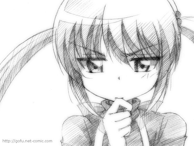 gofu, sanzen'in nagi, hayate no gotoku!, traditional media, 00s, greyscale, monochrome, sketch, solo