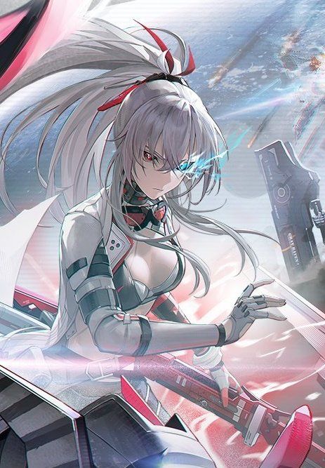 alpha: crimson weave (pgr), alpha (pgr), punishing: gray raven, source request, tagme, 1girl, belt, katana, looking at viewer, sword, weapon