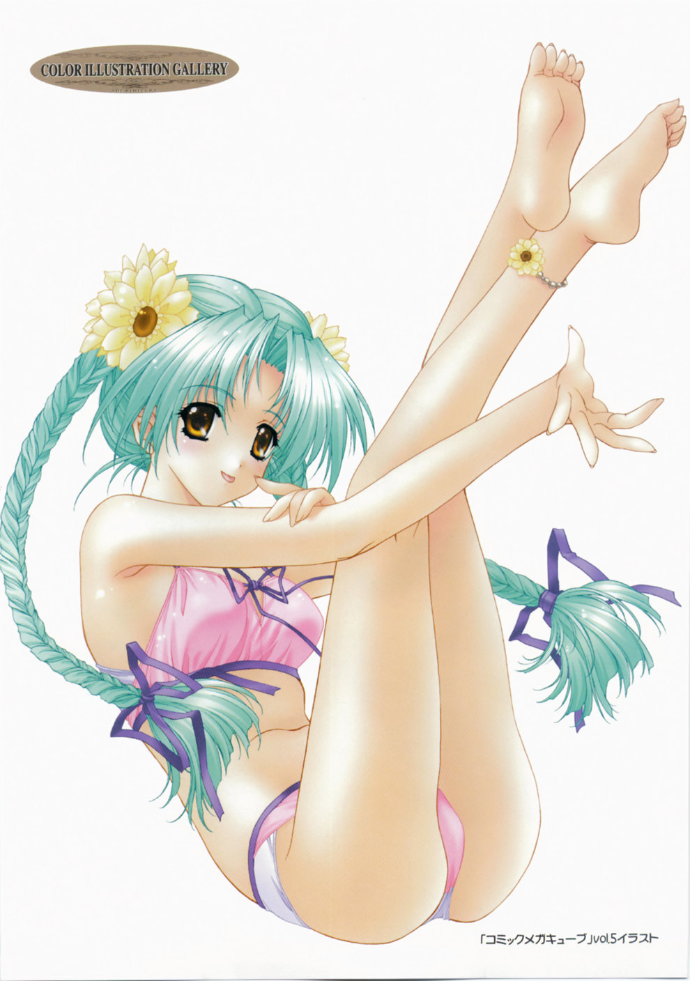 kimizuka aoi, highres, barefoot, bikini, feet, megacube, moe (phrase), swimsuit