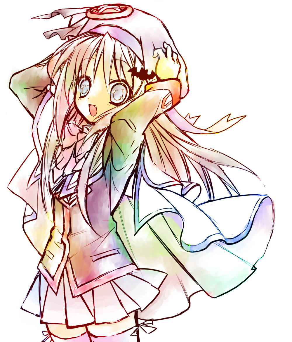 dadakki, noumi kudryavka, little busters!, bad id, bad pixiv id, hat, solo, thighhighs, zettai ryouiki