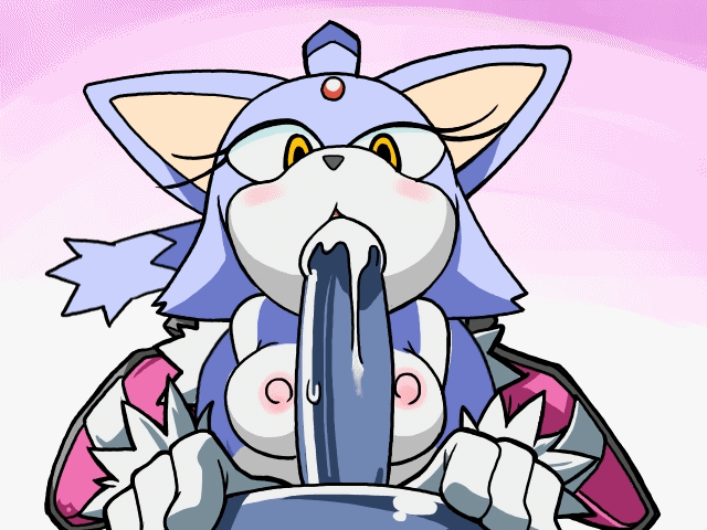aku tojyo, blaze the cat, sega, sonic (series), animated, animated gif, breasts, fellatio, furry, oral, penis, pov, tail, uncensored